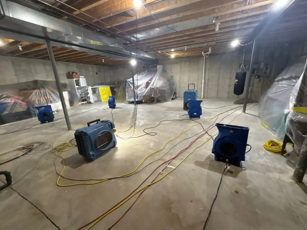 Restoration equipment on a Spokane job