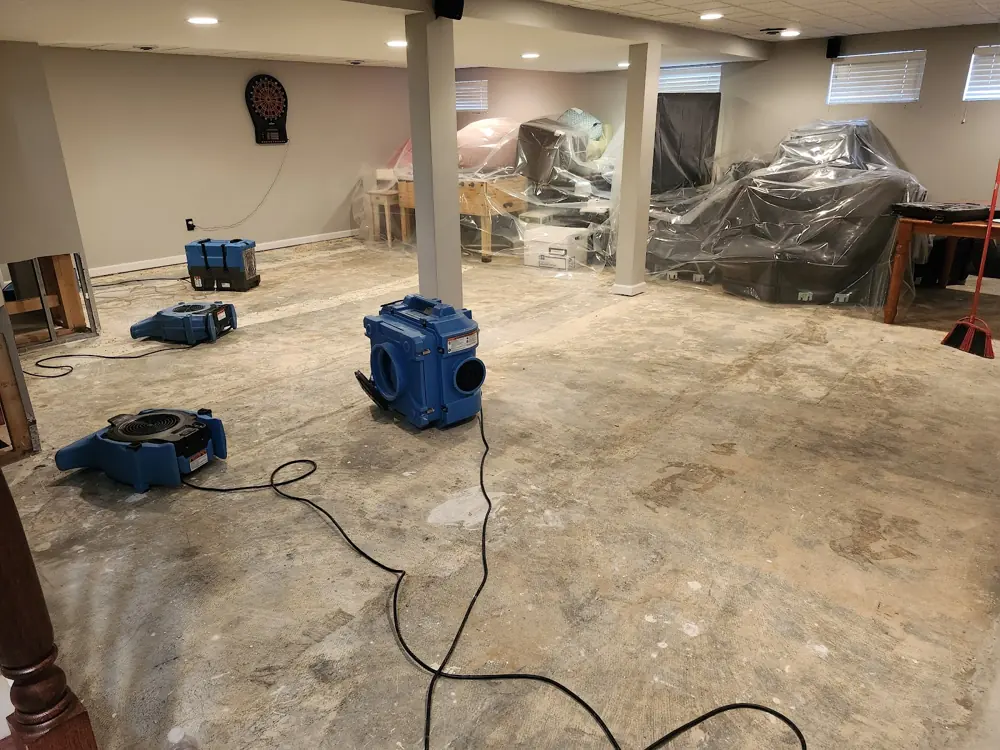 Restoration equipment on a Spokane job