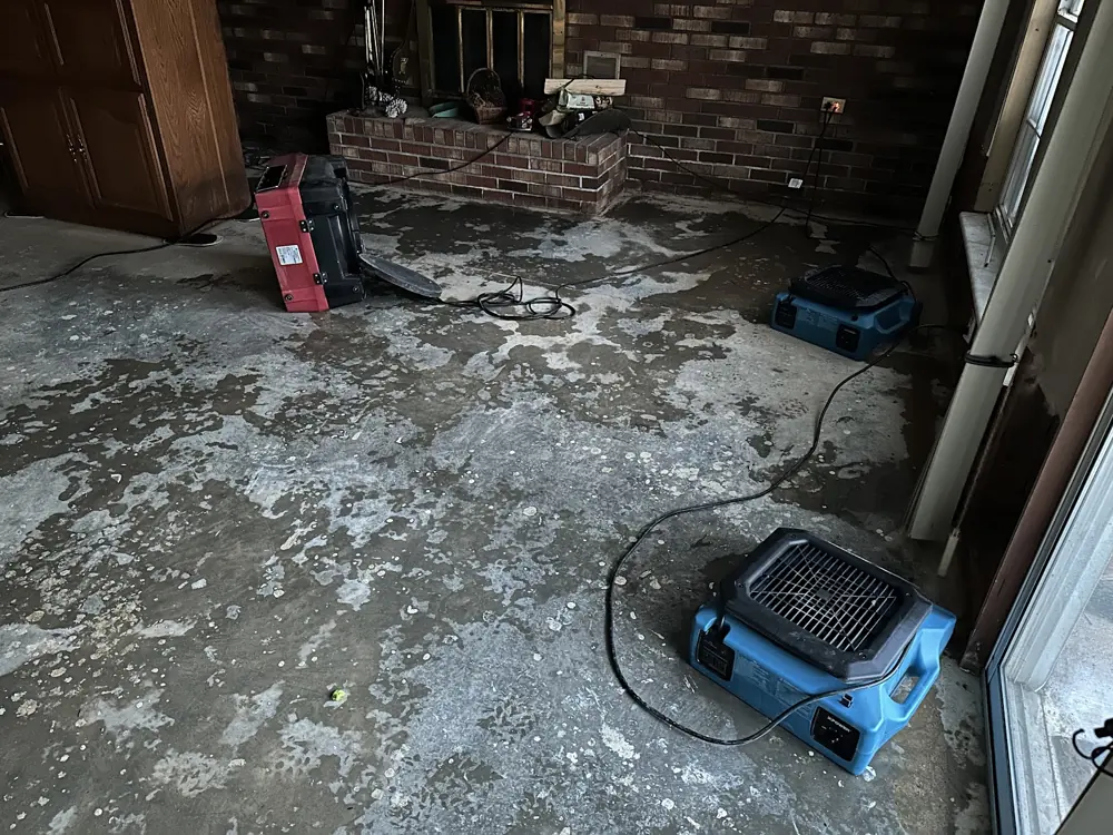 Restoration equipment on a Spokane job