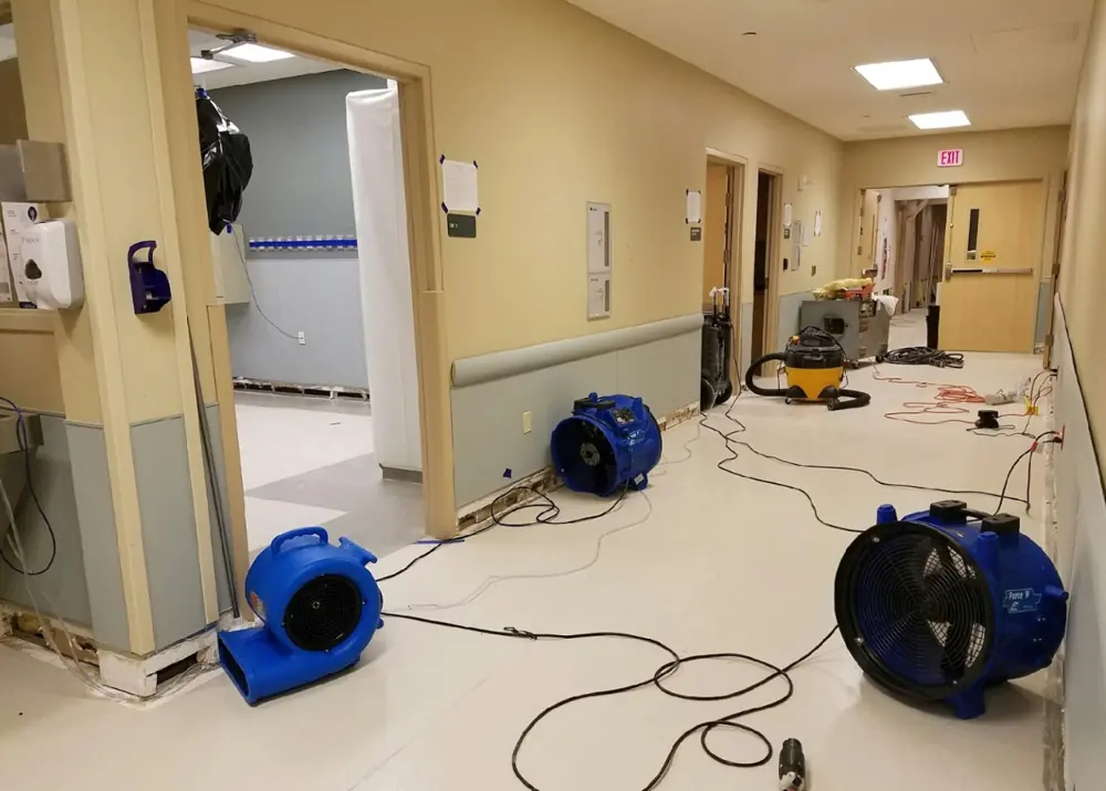 Restoration equipment on a Spokane job